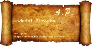 Andrási Piroska névjegykártya