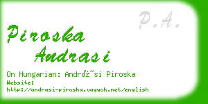 piroska andrasi business card